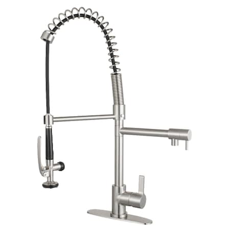 LS8508CTL Continental Single-Handle Pre-Rinse Kitchen Faucet, Nickel